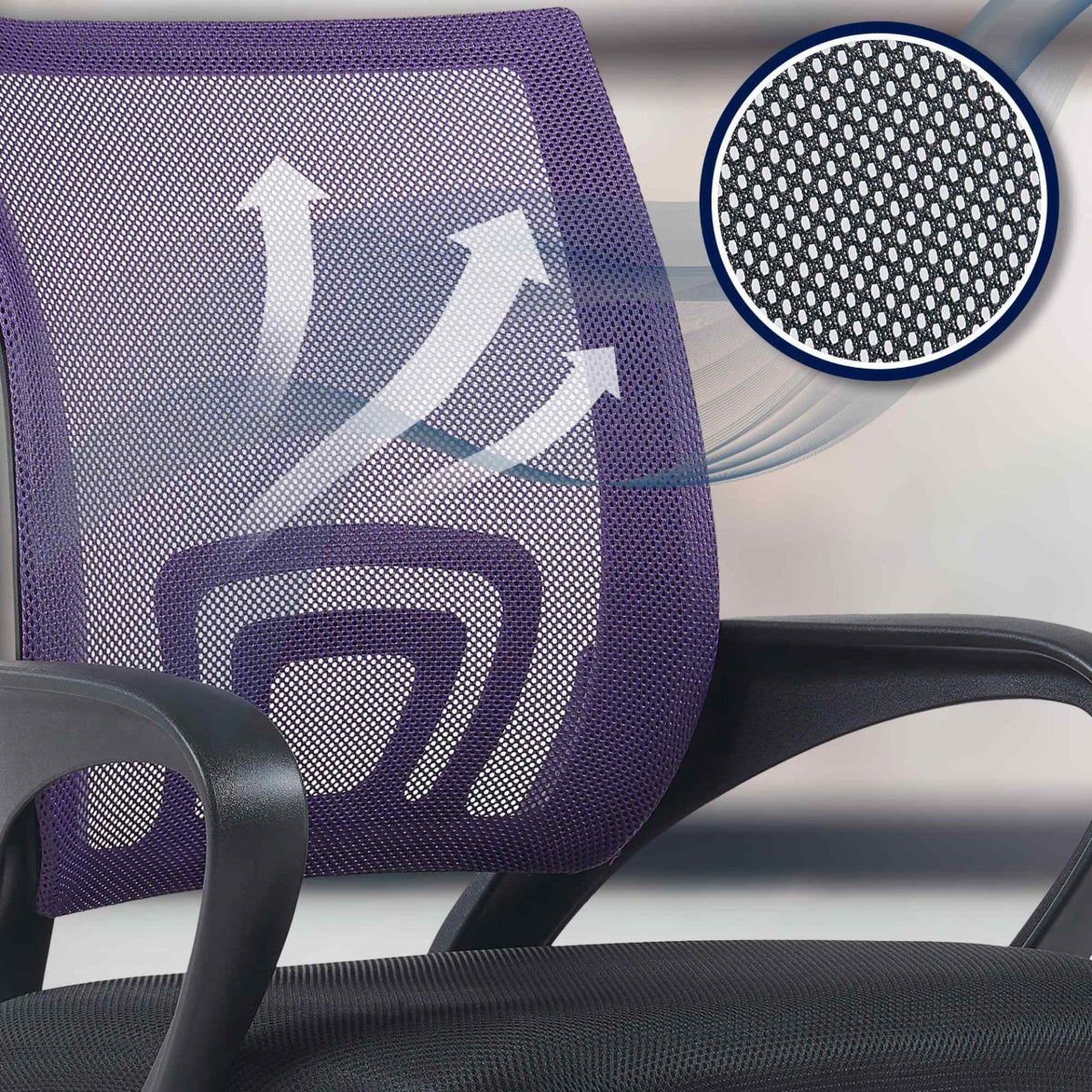 Bureaustoel Genius purper lila