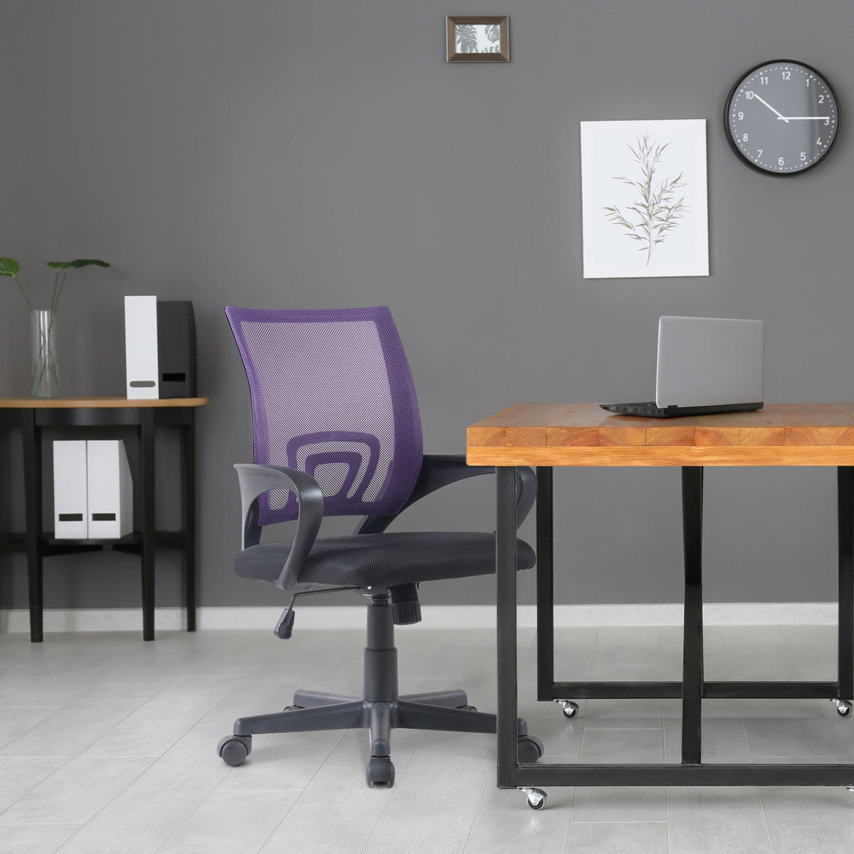 Bureaustoel Genius purper lila
