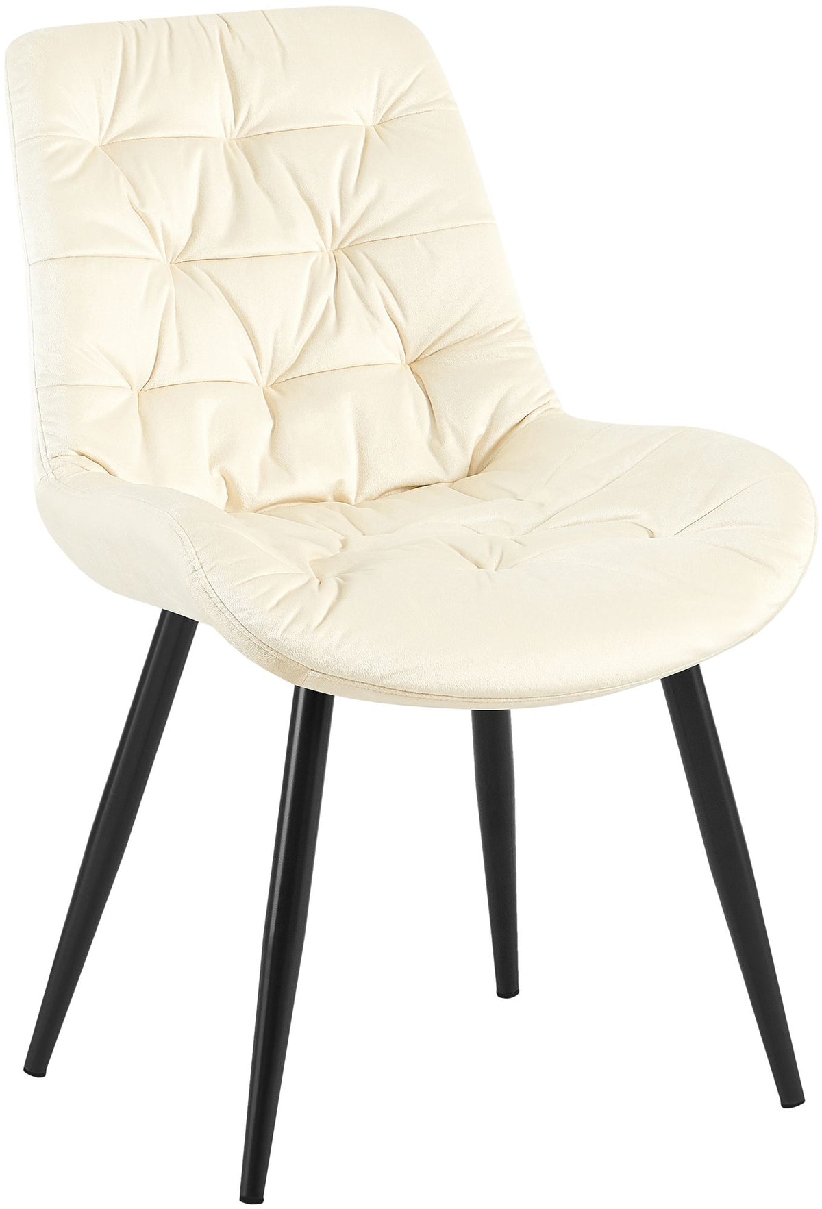 Eetkamerstoel Rossford fluweel creme creme
