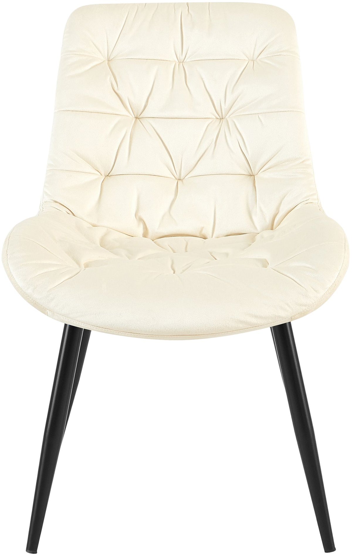 Eetkamerstoel Rossford fluweel creme creme
