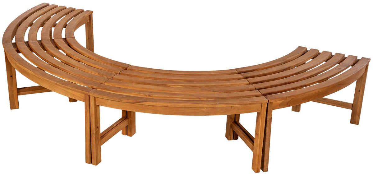 Boombank Male zonder rugleuning teak teak