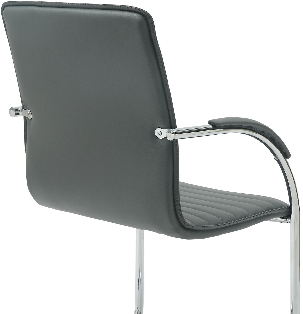 Set van 2 Eetkamerstoelen Tira kunstleer grijs grau