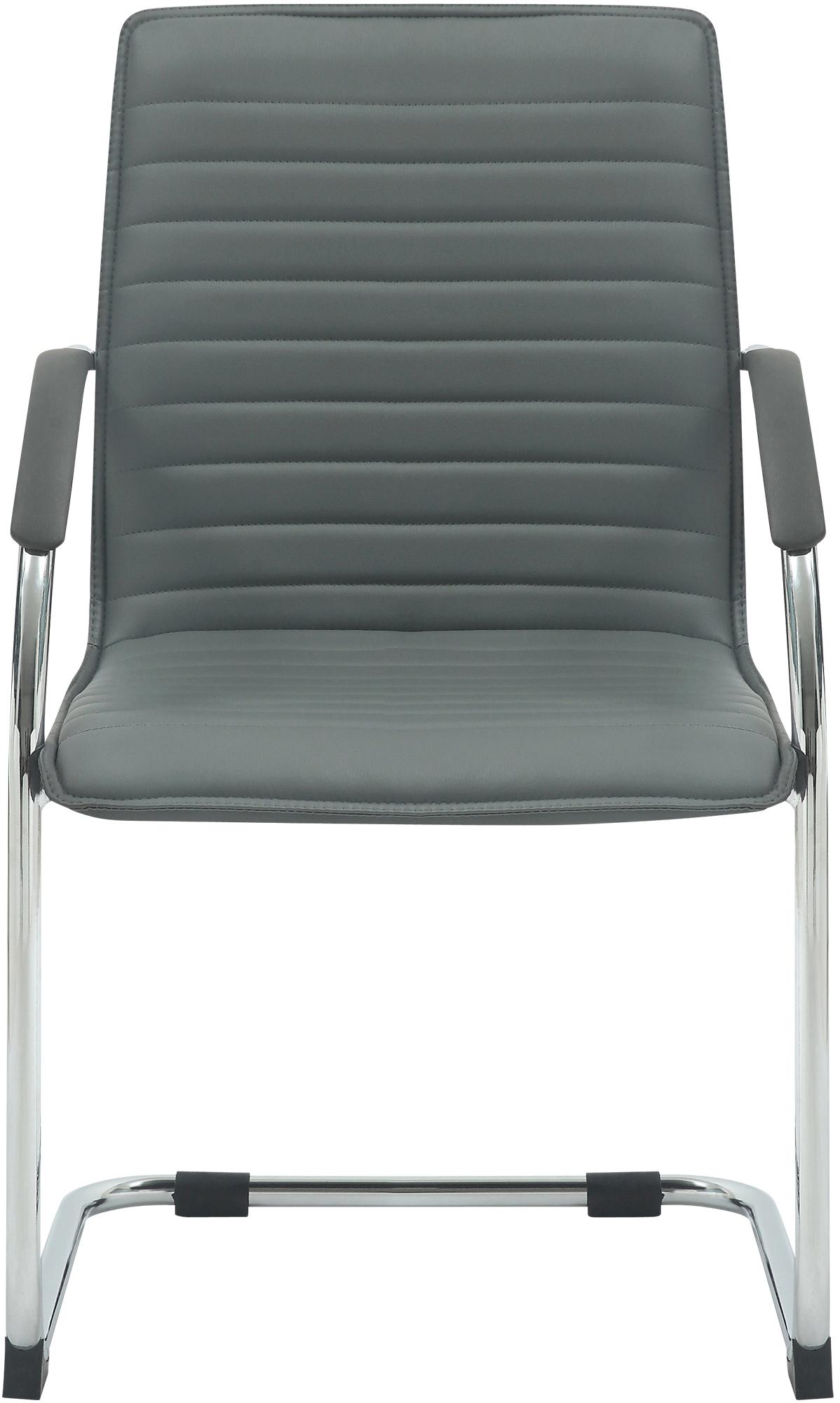 Set van 2 Eetkamerstoelen Tira kunstleer grijs grau