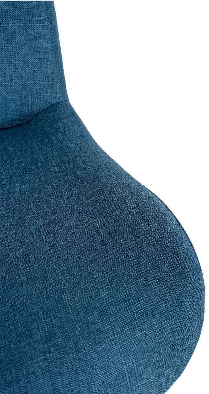 Barkruk Solon zwart blauw,Stof blau