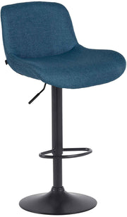 Barkruk Solon zwart blauw,Stof blau
