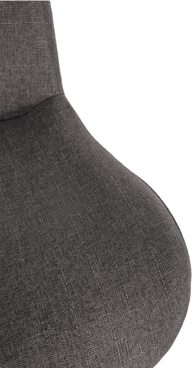 Barkruk Solon zwart donkergrijs,Stof dunkelgrau