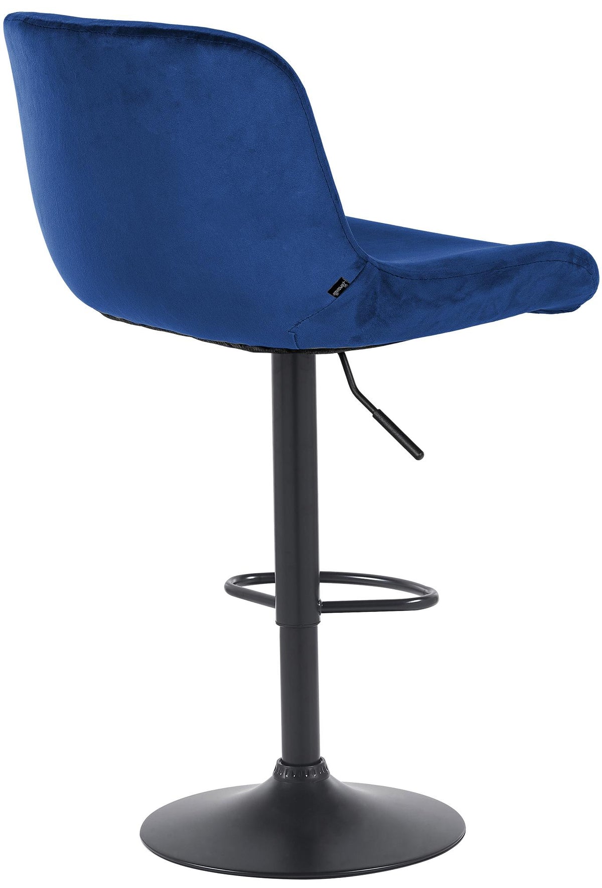 Barkruk Solon zwart blauw,Fluweel blau