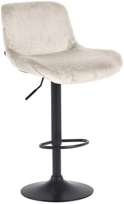 Barkruk Solon zwart creme,Fluweel creme