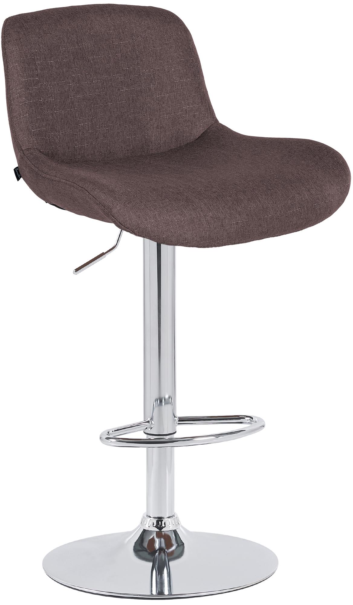 Barkruk Solon chroom frame donkerbruin,Stof dunkelbraun