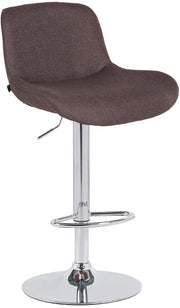 Barkruk Solon chroom frame donkerbruin,Stof dunkelbraun