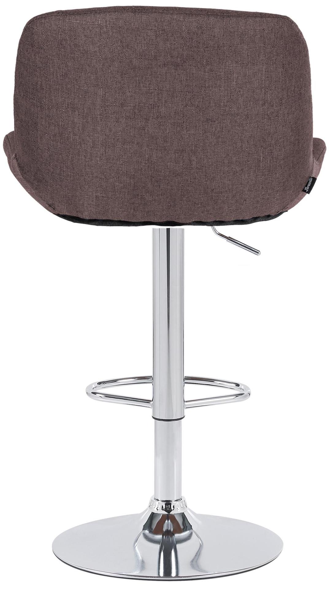 Barkruk Solon chroom frame donkerbruin,Stof dunkelbraun