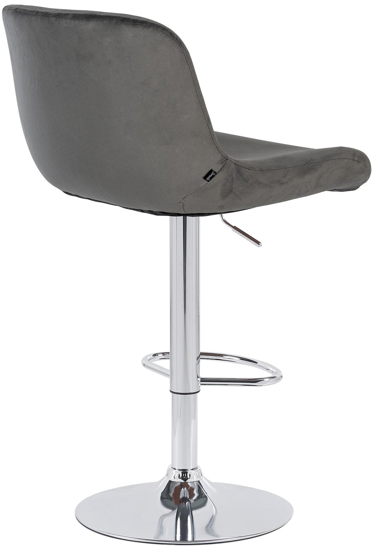 Barkruk Solon chroom frame donkergrijs,Fluweel dunkelgrau