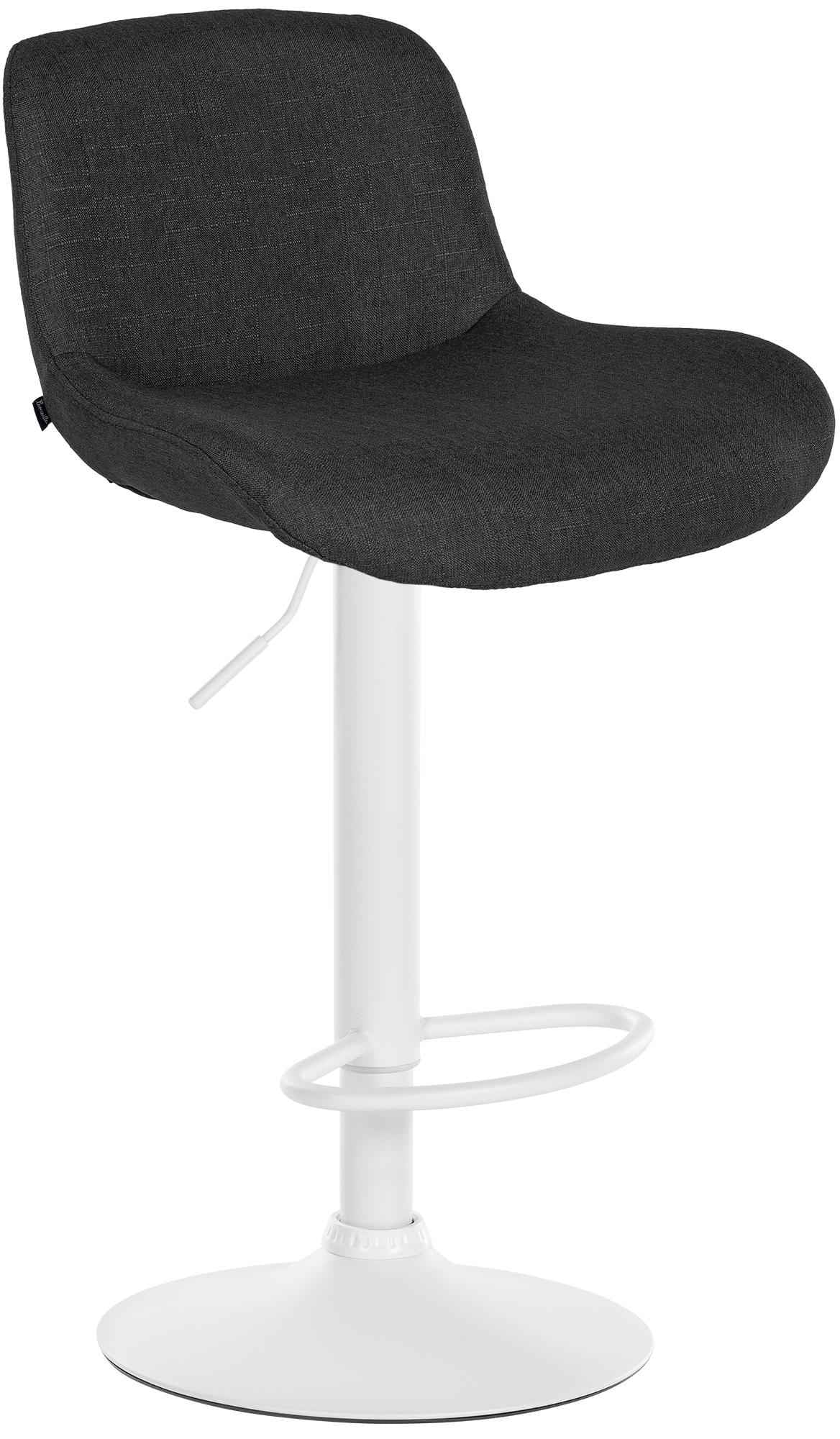 Barkruk Solon wit frame zwart,Stof schwarz