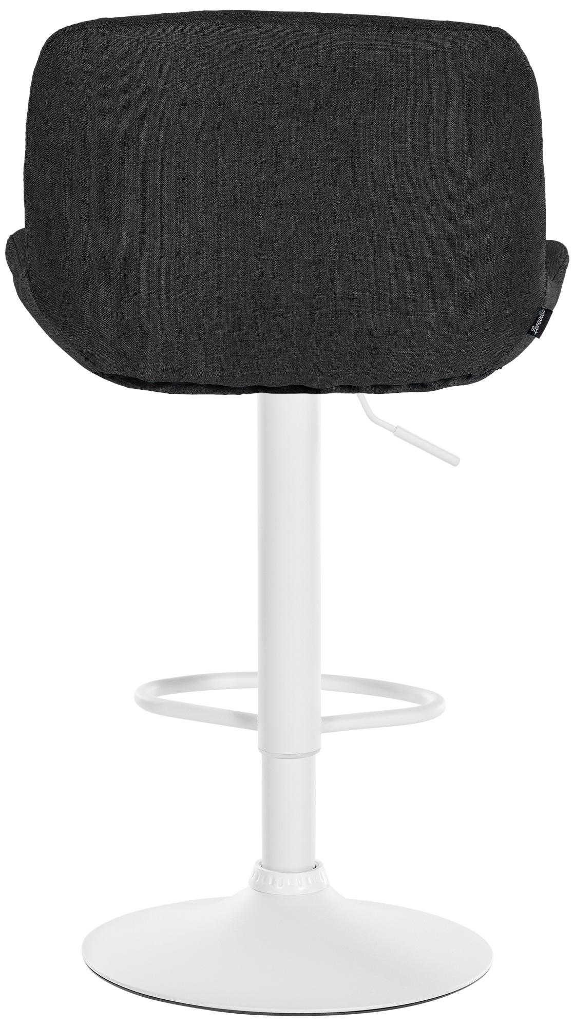 Barkruk Solon wit frame zwart,Fluweel schwarz