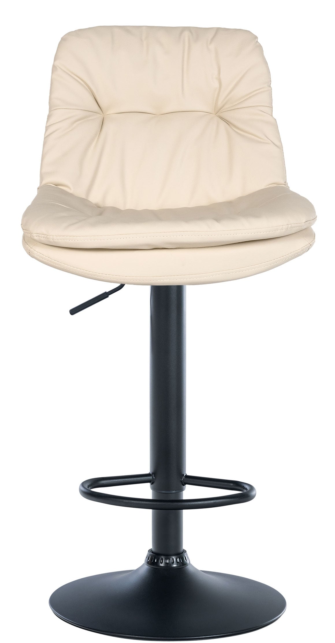 Barkruk Laurel kunstleer creme,Metaal mat zwart creme