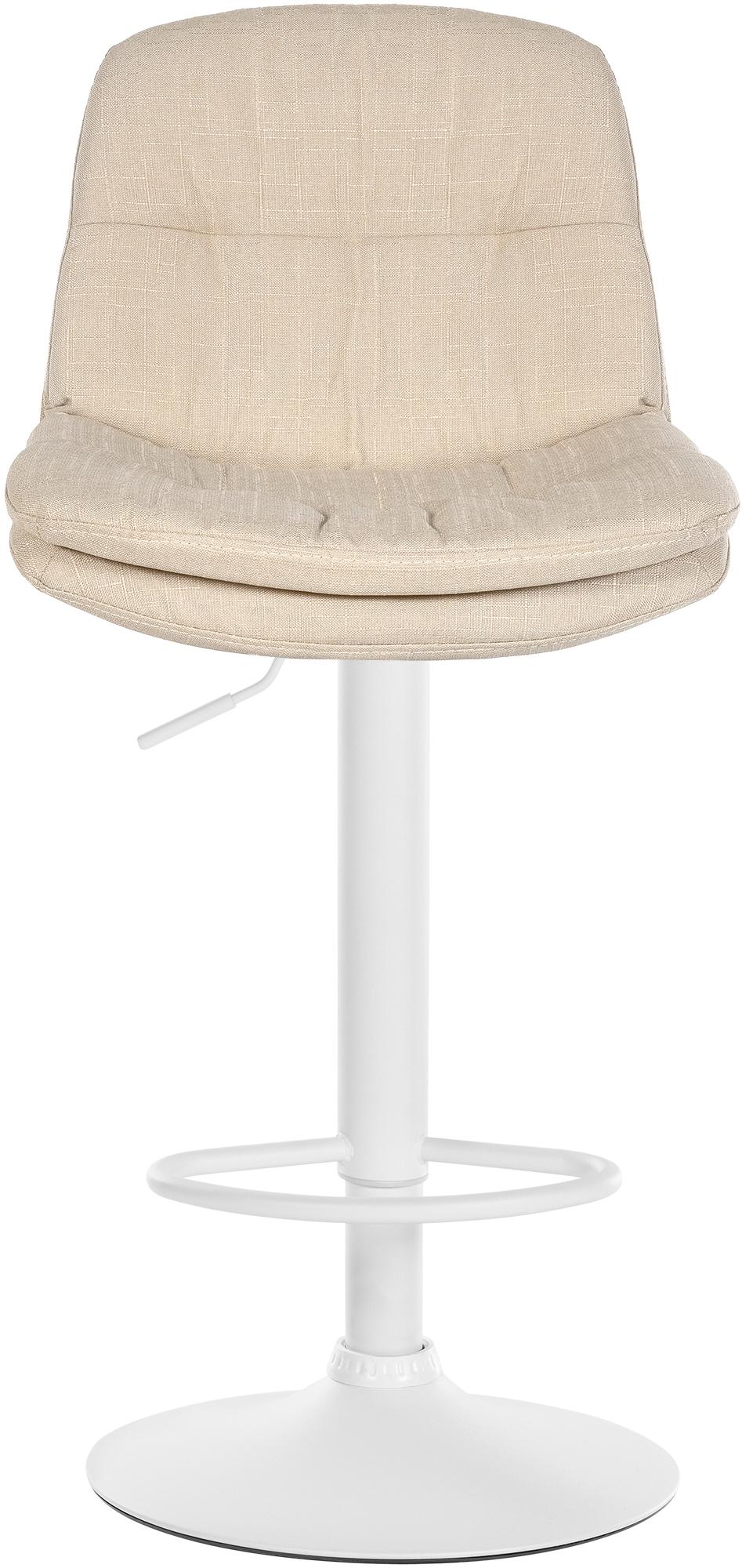 Barkruk Laurel stof creme,Metaal mat wit creme