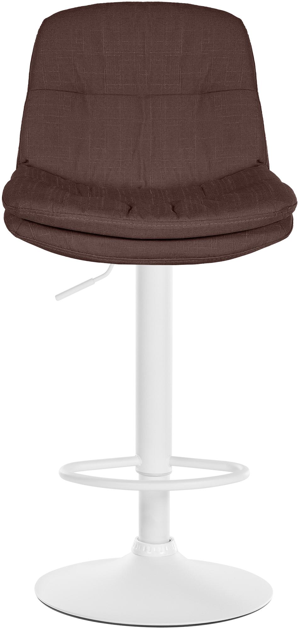 Barkruk Laurel stof bruin,Metaal mat wit braun