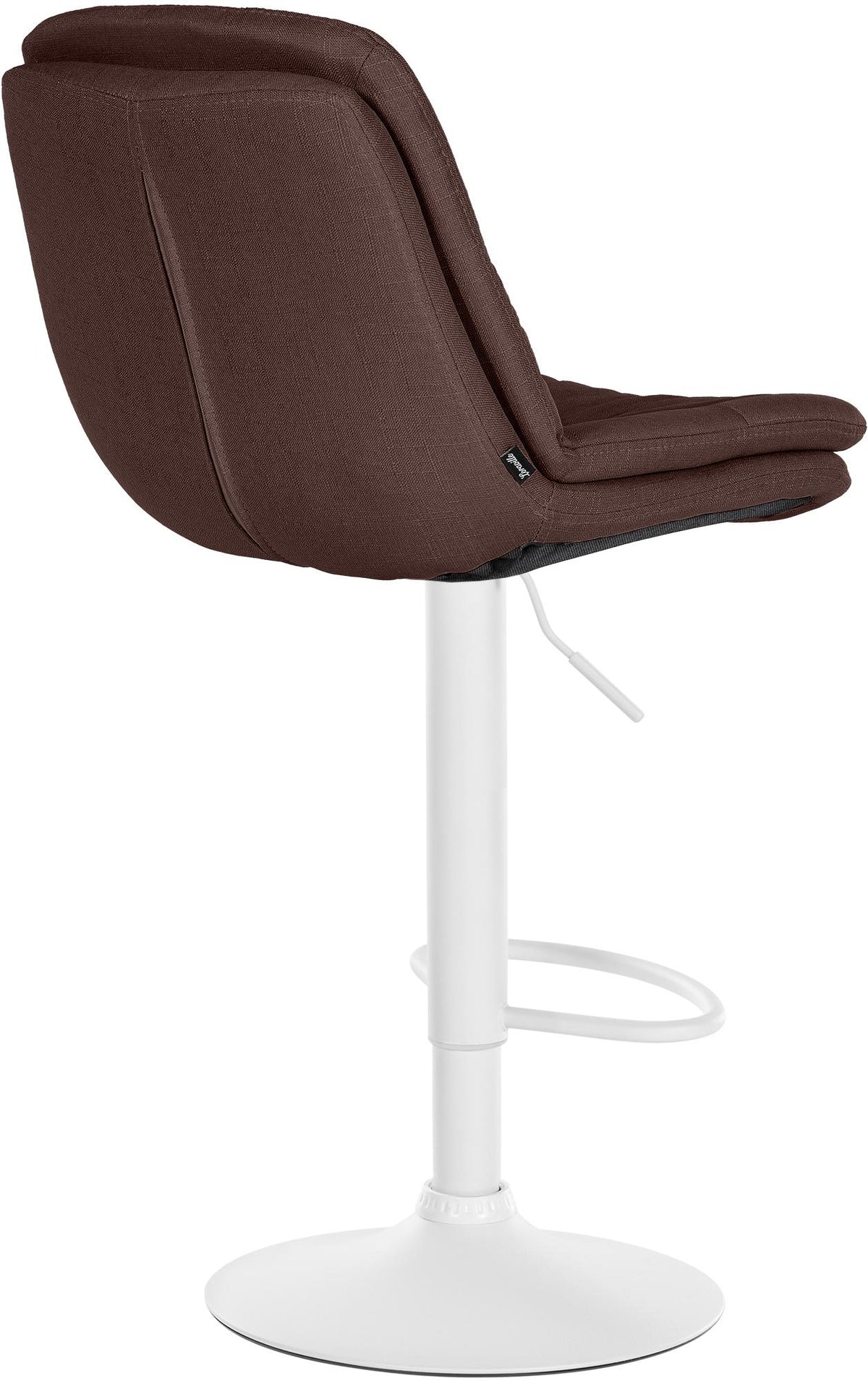 Barkruk Laurel stof bruin,Metaal mat wit braun