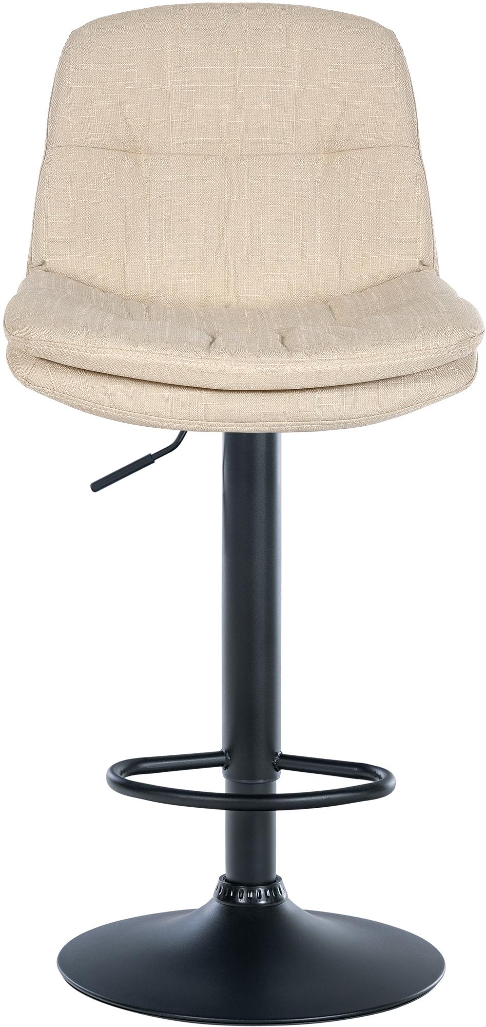 Barkruk Laurel stof creme,Metaal mat zwart creme