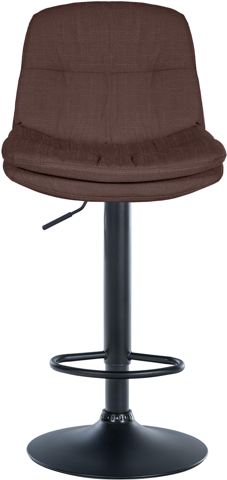 Barkruk Laurel stof bruin,Metaal mat zwart braun