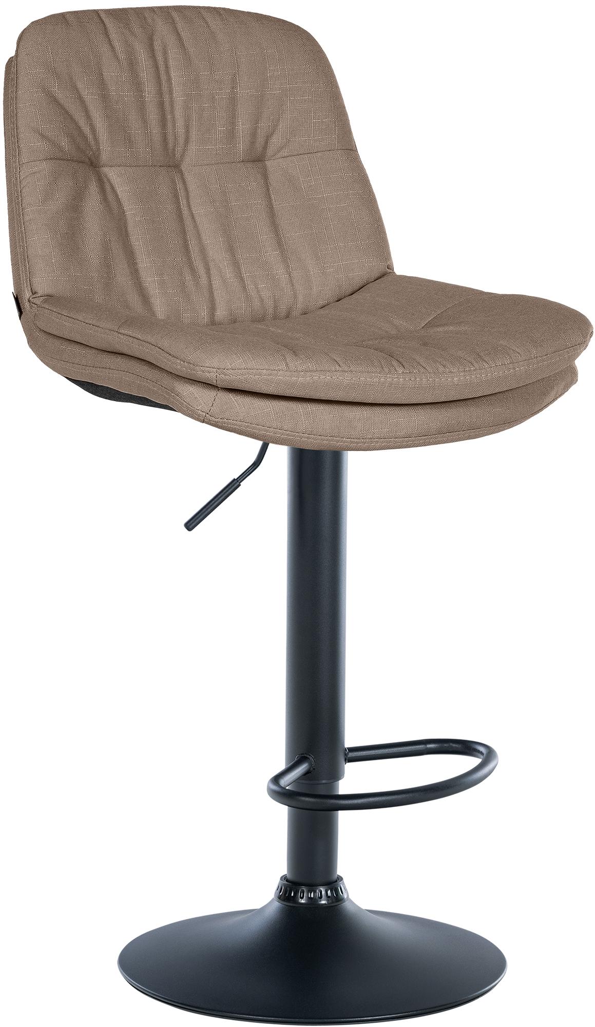Barkruk Laurel stof taupe,Metaal mat zwart taupe