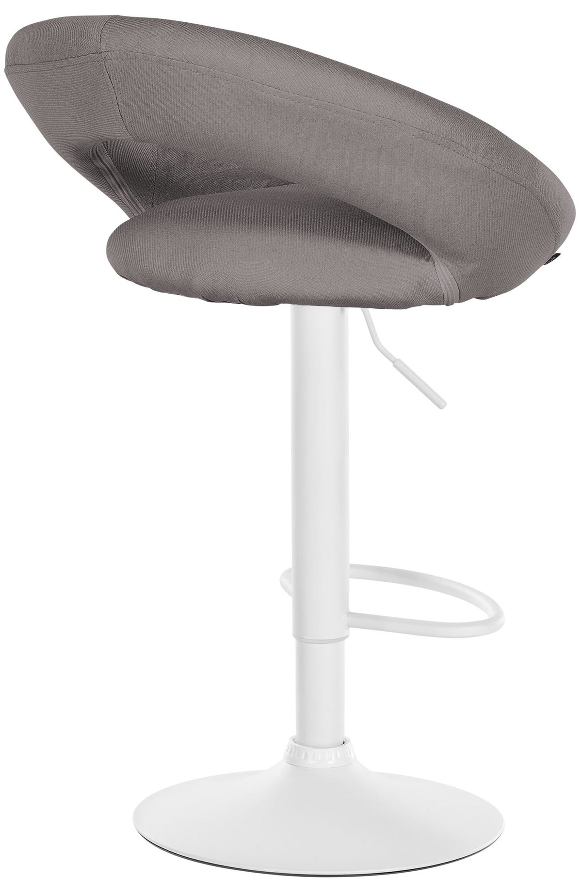 Set van 2 Barkrukken Olinda Stof grijs,wit grau