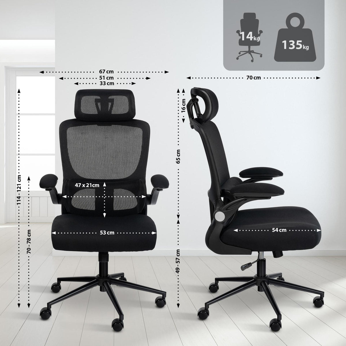 Bürostuhl Newberg schwarz