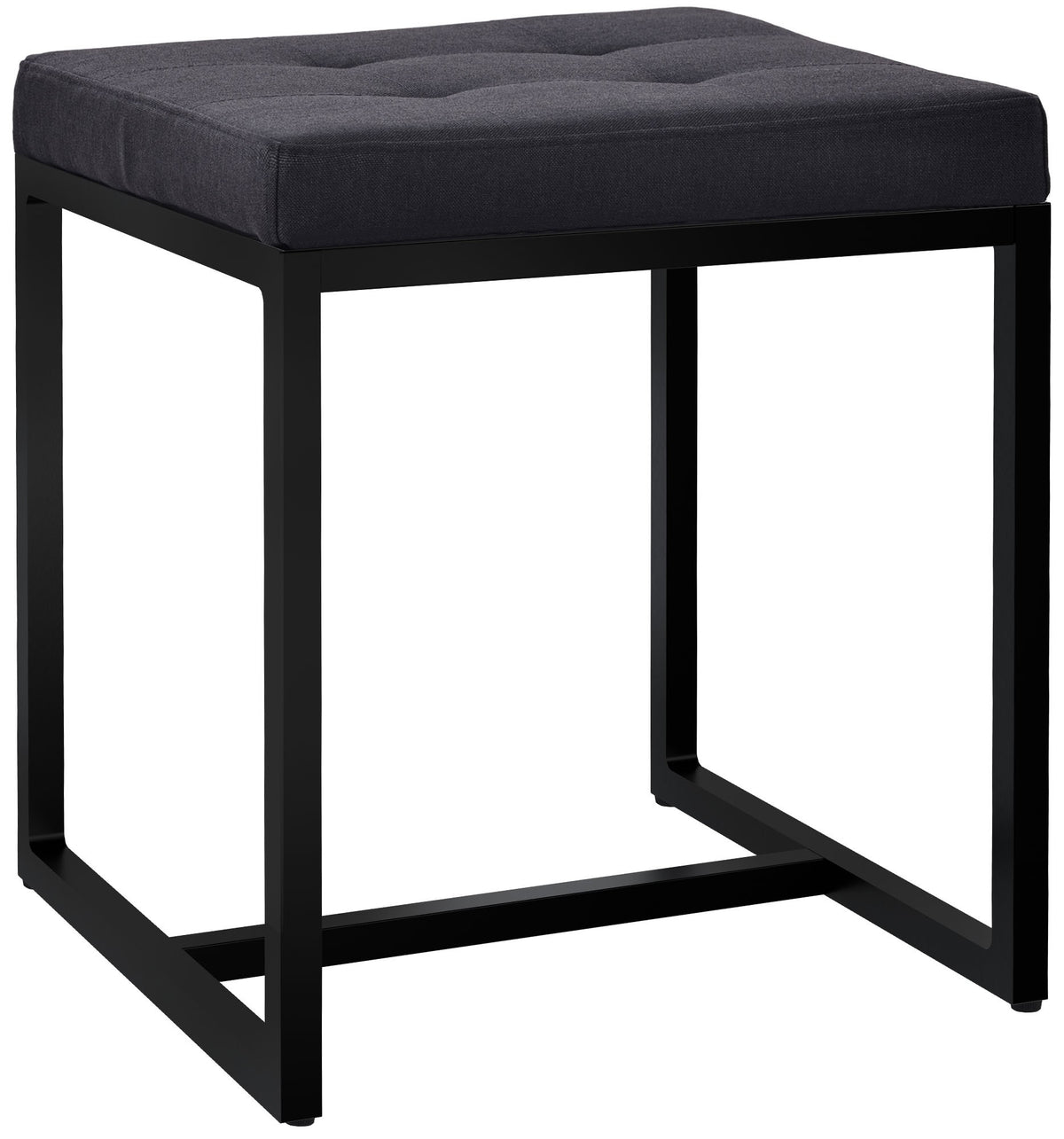 Sitzhocker Barci B Stoff schwarz