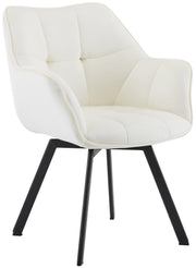 Eetkamerstoel Jordi fluweel creme creme