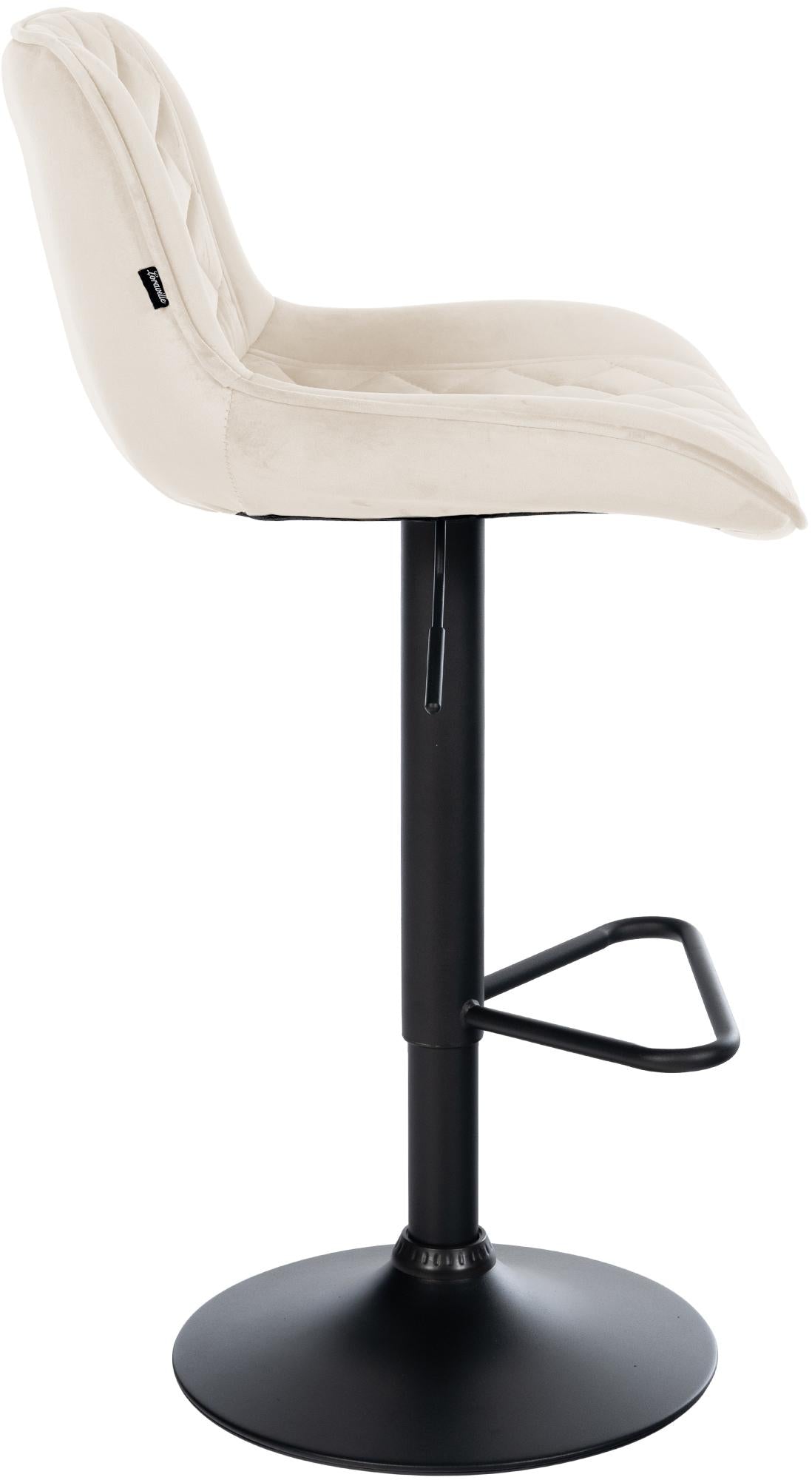 Barkruk Kasson creme,Fluweel creme