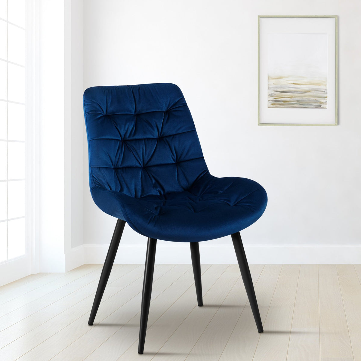 Set van 2 Eetkamerstoelen Rossford donkerblauw dunkelblau