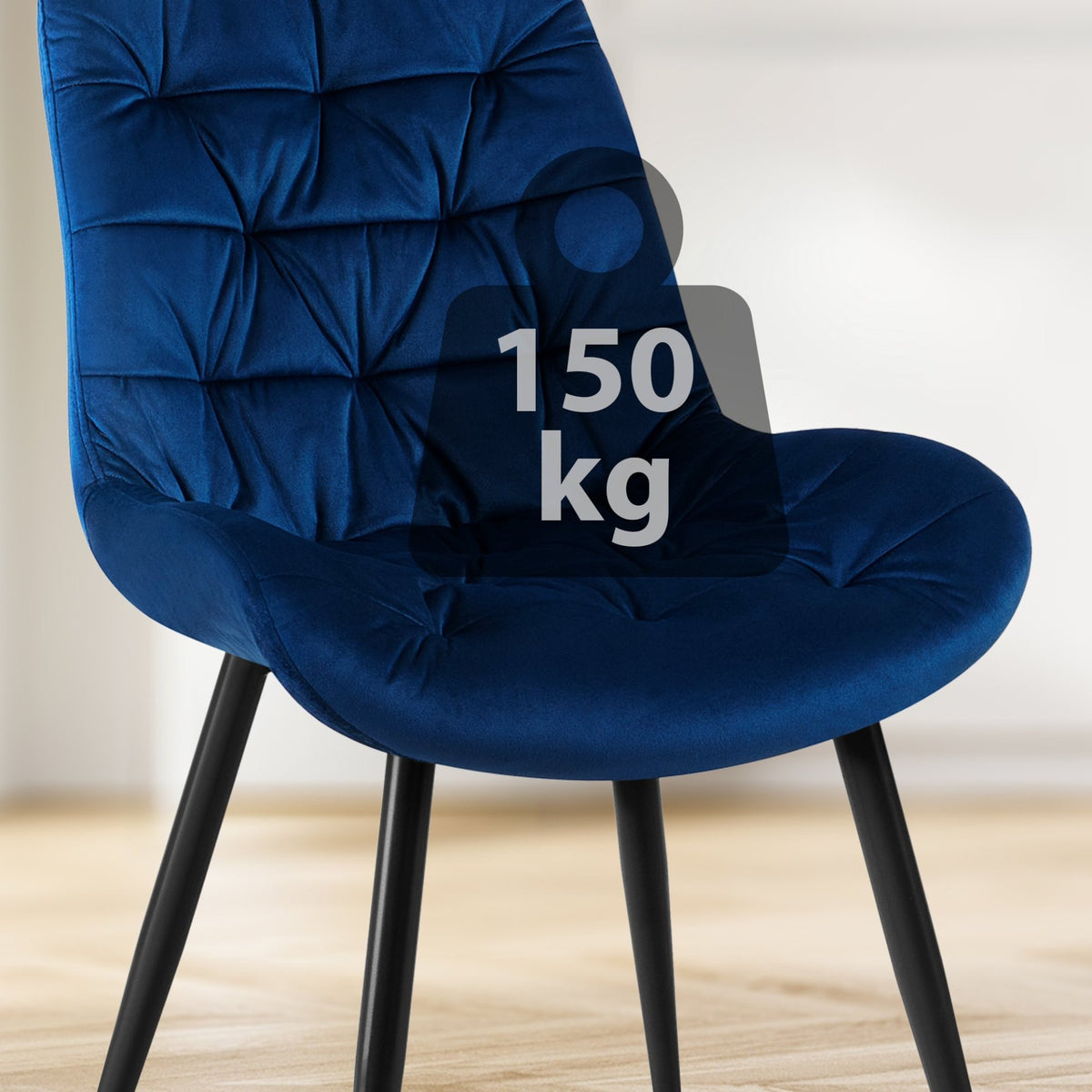 Set van 2 Eetkamerstoelen Rossford donkerblauw dunkelblau