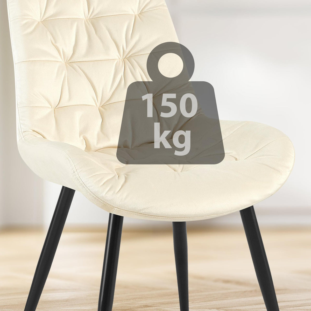 Set van 2 Eetkamerstoelen Rossford creme creme