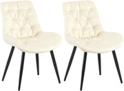Set van 2 Eetkamerstoelen Rossford creme creme