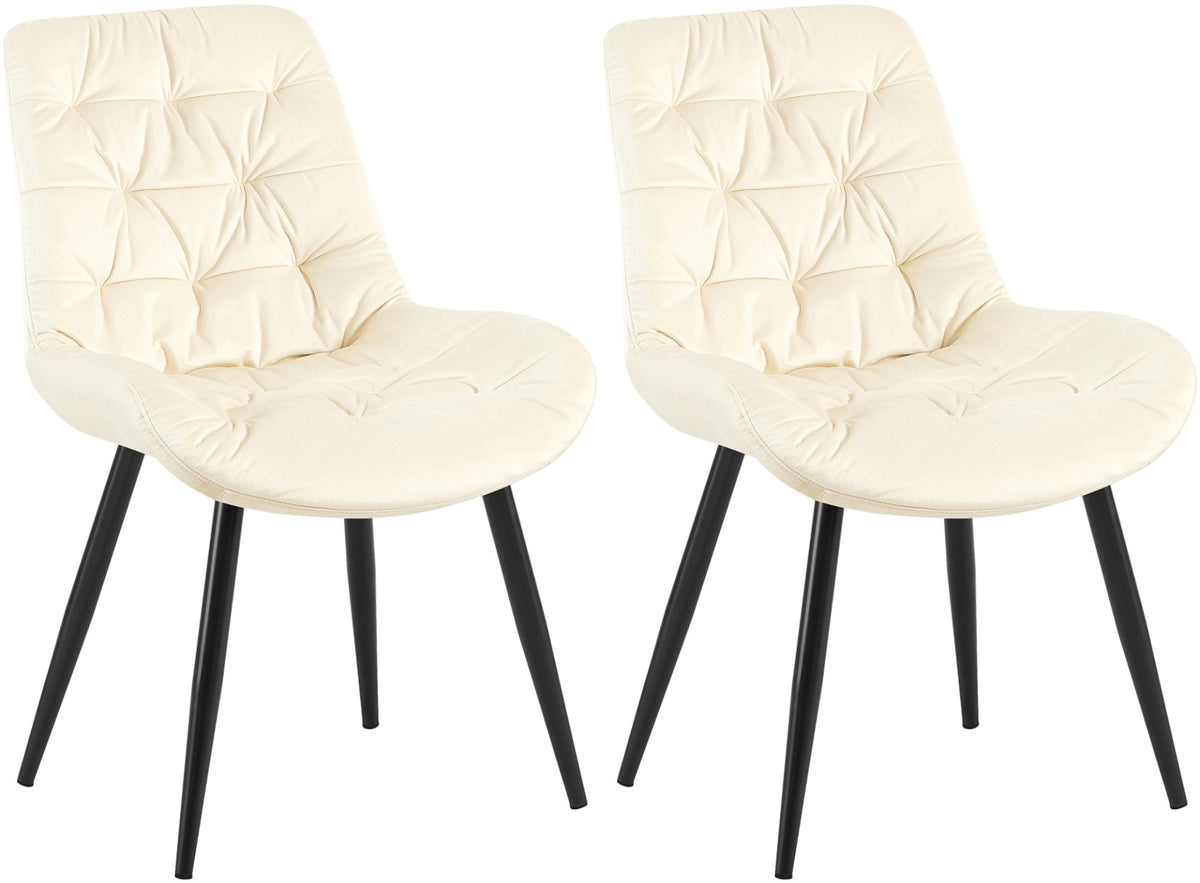 Set van 2 Eetkamerstoelen Rossford creme creme