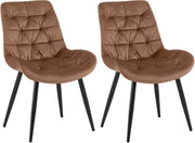 Set van 2 Eetkamerstoelen Rossford bruin braun