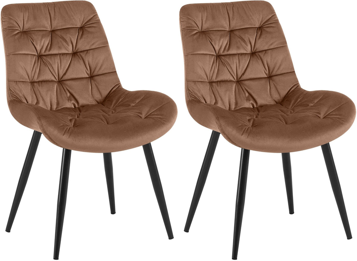 Set van 2 Eetkamerstoelen Rossford bruin braun