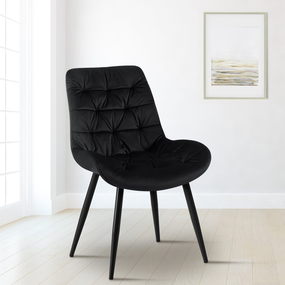 Set van 2 Eetkamerstoelen Rossford zwart schwarz