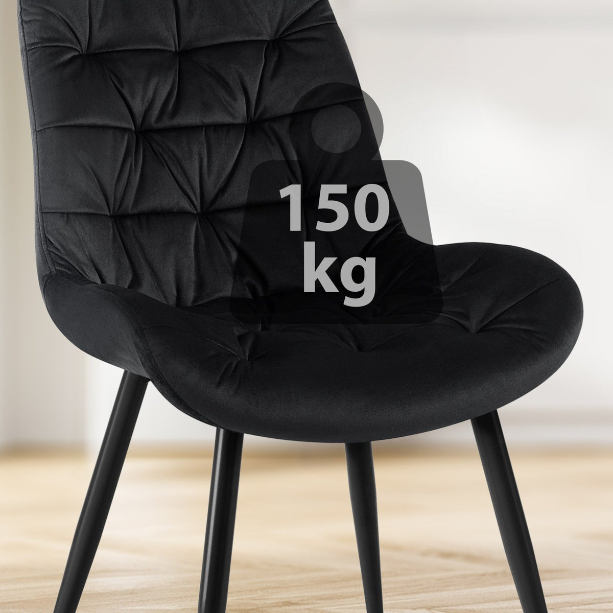 Set van 2 Eetkamerstoelen Rossford zwart schwarz