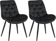 Set van 2 Eetkamerstoelen Rossford zwart schwarz