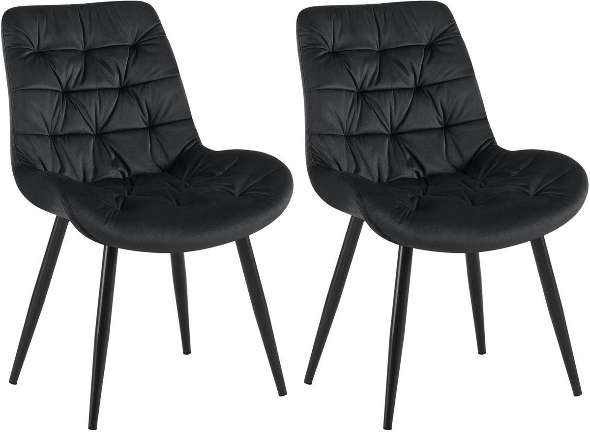 Set van 2 Eetkamerstoelen Rossford zwart schwarz