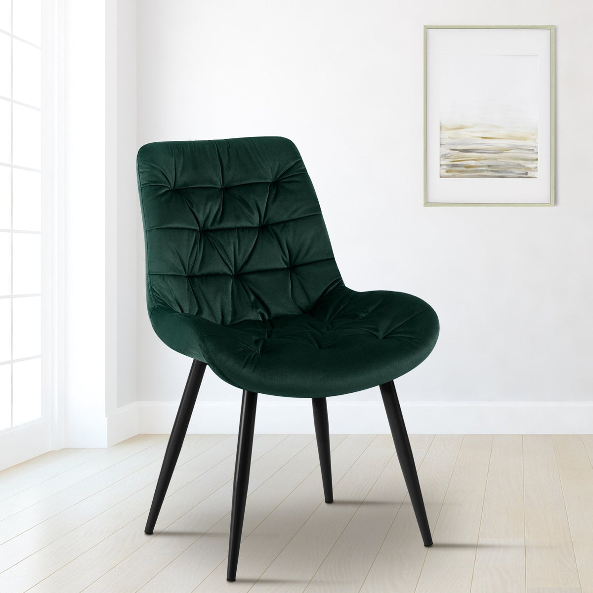 Set van 2 Eetkamerstoelen Rossford groen grün