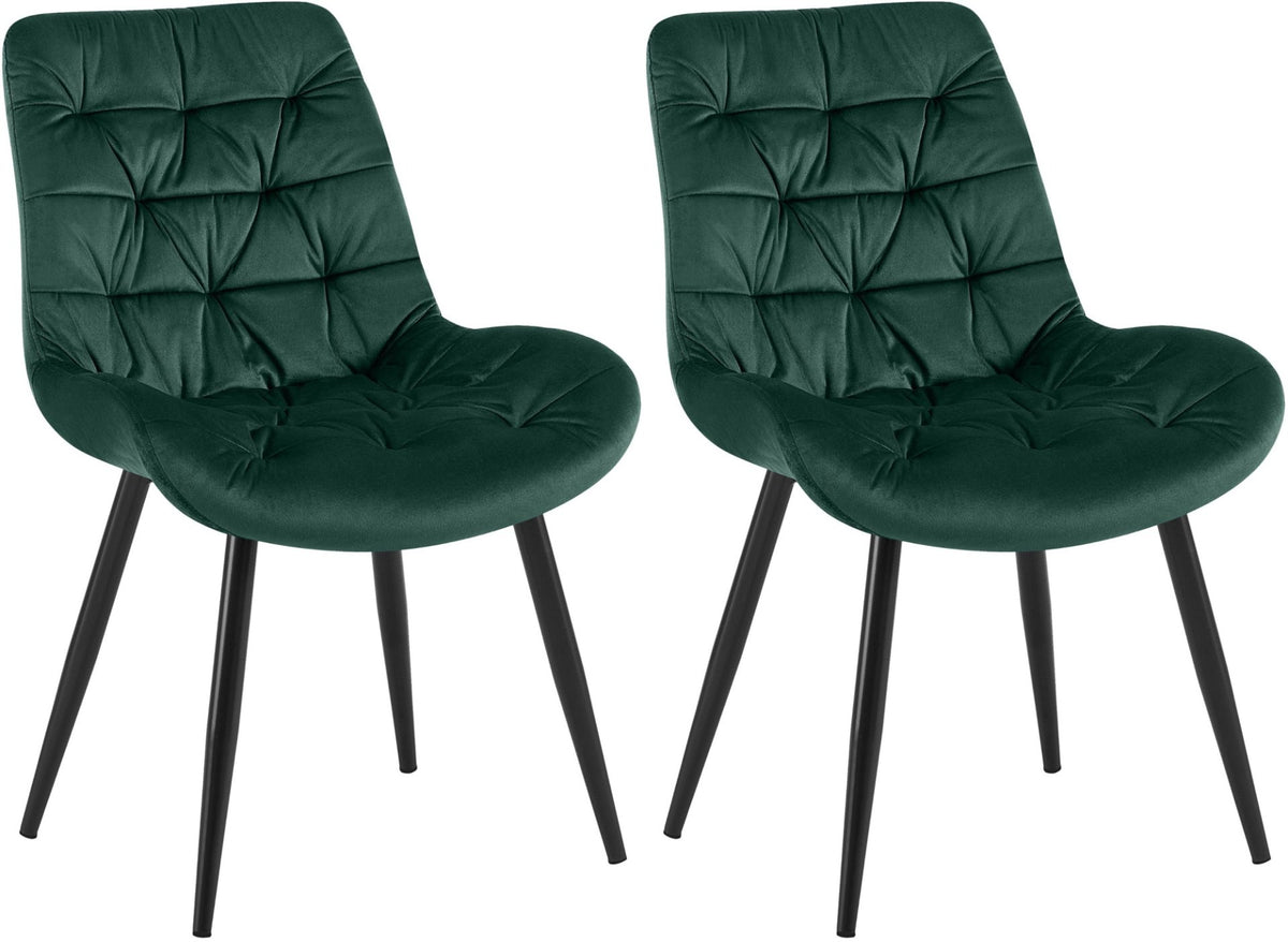 Set van 2 Eetkamerstoelen Rossford groen grün