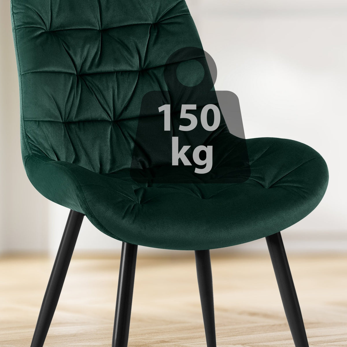 Set van 2 Eetkamerstoelen Rossford groen grün