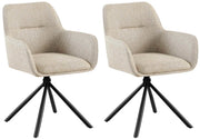 Set van 2 Eetkamerstoelen Tipton taupe taupe