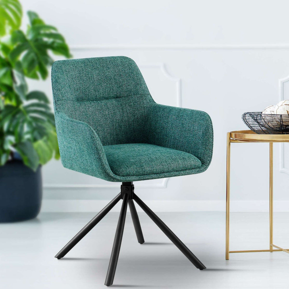Set van 2 Eetkamerstoelen Tipton donkergroen dunkelgrün