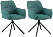 Set van 2 Eetkamerstoelen Tipton donkergroen dunkelgrün