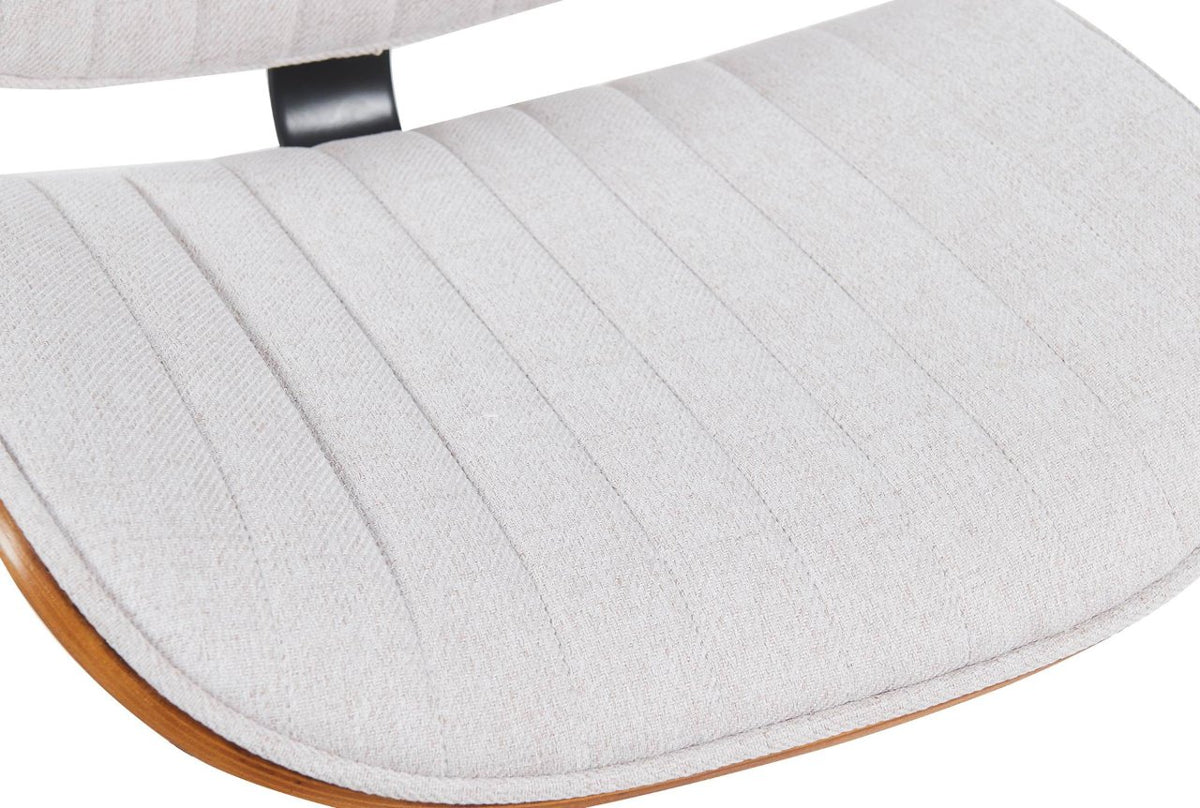 Set van 2 barkrukken Clawson stof walnoot/creme,chroom walnuss/creme