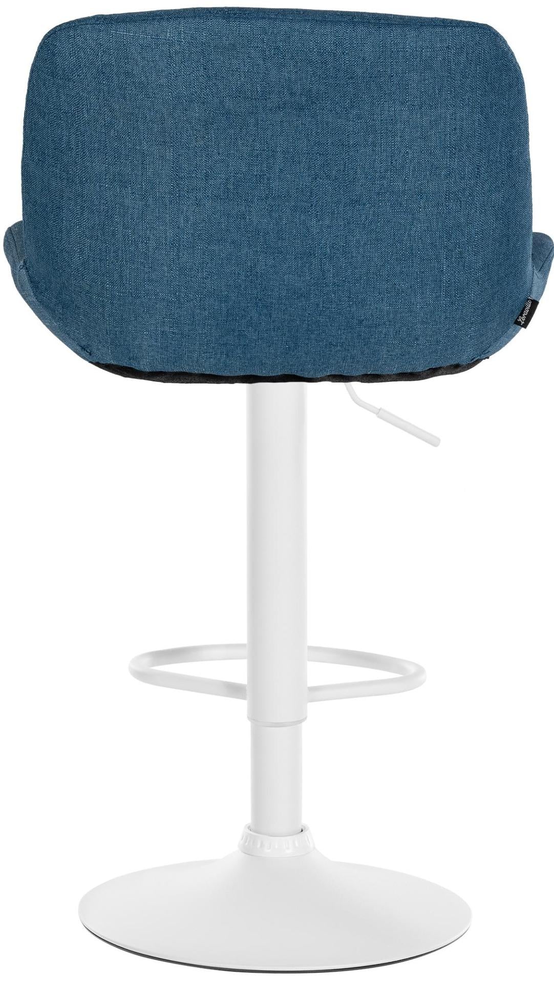 Set van 2 barkrukken Solon Wit blauw,Stof blau