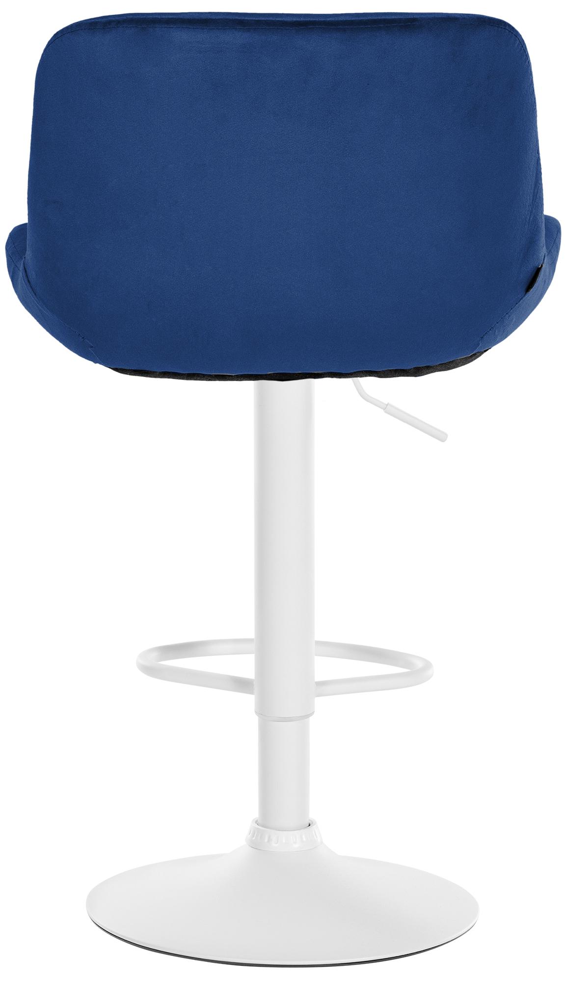 Set van 2 barkrukken Solon Wit blauw,Fluweel blau